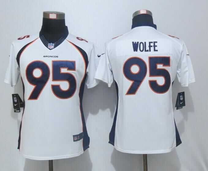 Women Limited Nike Denver Broncos #95 Derek Wolfe White Stitched Jersey,We sell and wholesale Women Limited Nike Denver Broncos #95 Derek Wolfe White Stitched Jersey on line form chian!